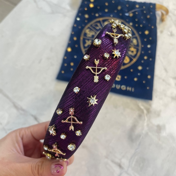 Lele Sadoughi Zodiac Sagittarius Alice Headband in Amethyst Purple - Picture 5 of 8